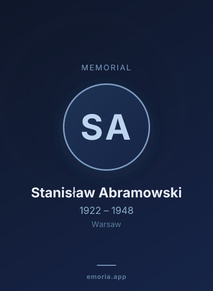 Memorial portrait of Stanisław Abramowski