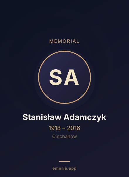 Memorial portrait of Stanisław Adamczyk