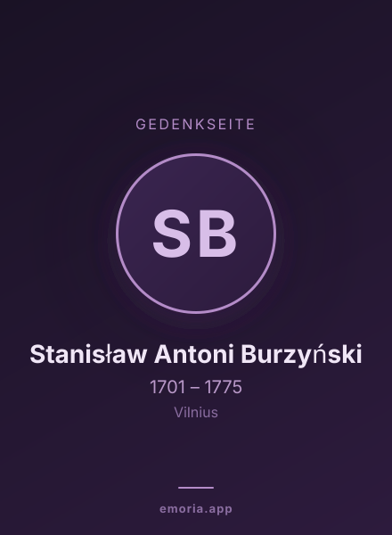 Gedenkportrait von Stanisław Antoni Burzyński