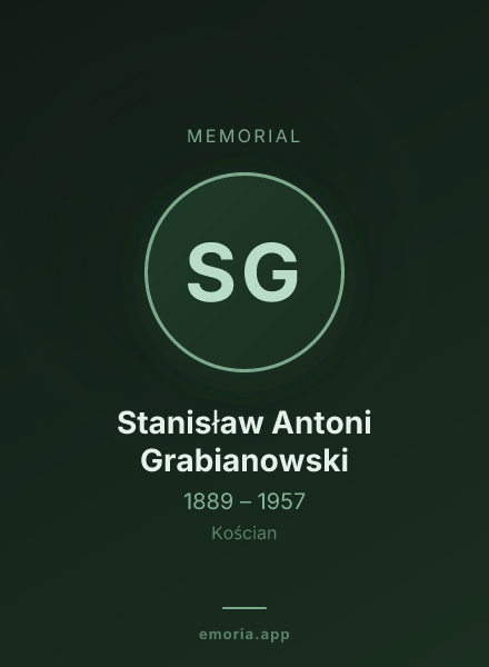 Memorial portrait of Stanisław Antoni Grabianowski