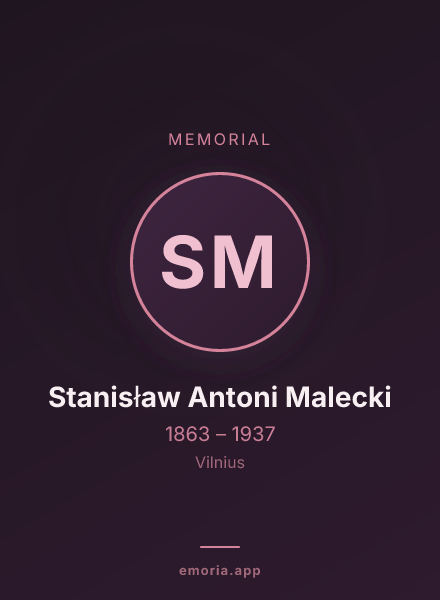 Memorial portrait of Stanisław Antoni Malecki