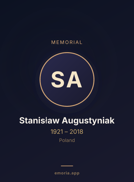 Memorial portrait of Stanisław Augustyniak