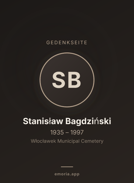 Gedenkportrait von Stanisław Bagdziński