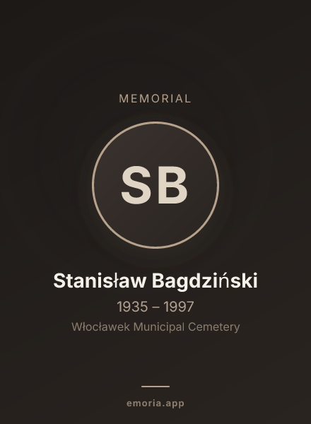 Memorial portrait of Stanisław Bagdziński