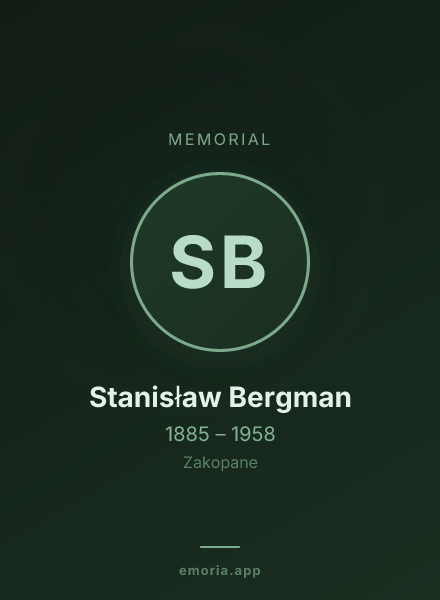 Memorial portrait of Stanisław Bergman