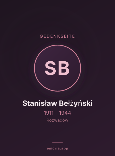 Gedenkportrait von Stanisław Bełżyński