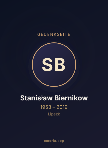 Gedenkportrait von Stanisław Biernikow