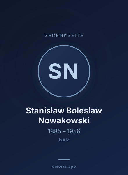 Gedenkportrait von Stanisław Bolesław Nowakowski