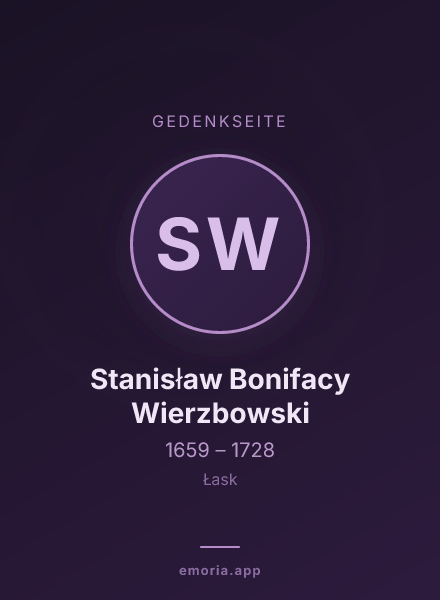 Gedenkportrait von Stanisław Bonifacy Wierzbowski