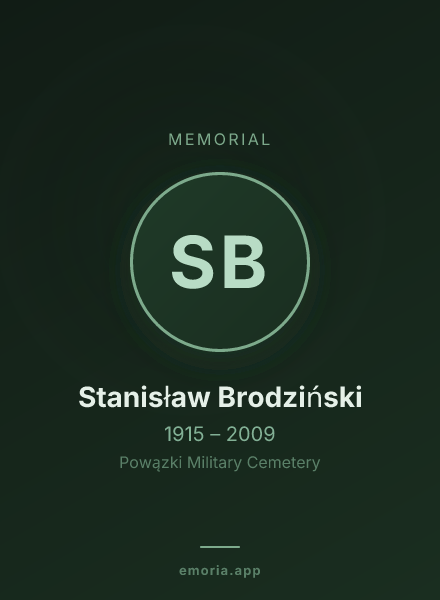 Memorial portrait of Stanisław Brodziński