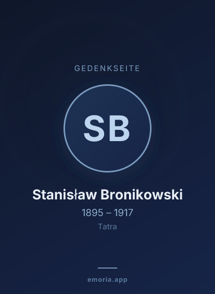 Gedenkportrait von Stanisław Bronikowski