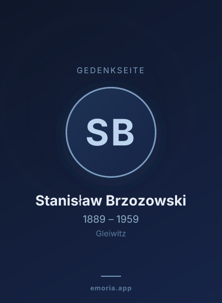 Gedenkportrait von Stanisław Brzozowski