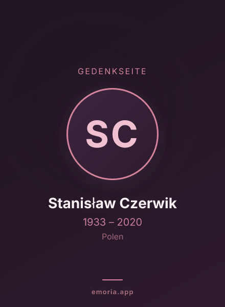Gedenkportrait von Stanisław Czerwik