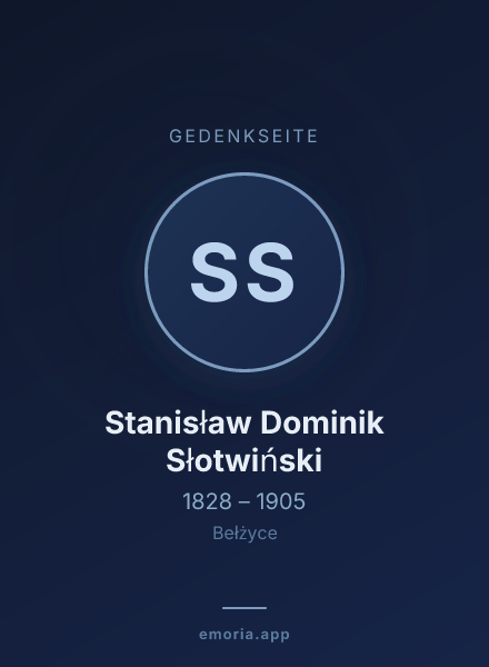 Gedenkportrait von Stanisław Dominik Słotwiński