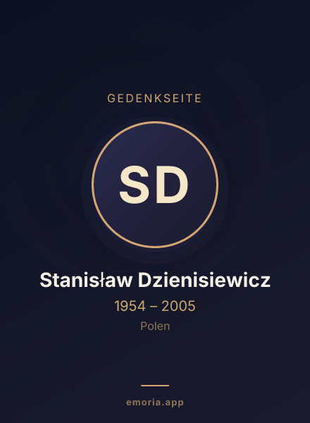 Gedenkportrait von Stanisław Dzienisiewicz