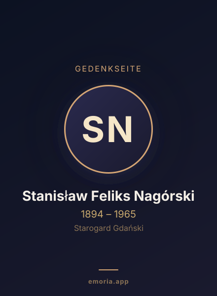 Gedenkportrait von Stanisław Feliks Nagórski