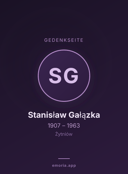 Gedenkportrait von Stanisław Gałązka