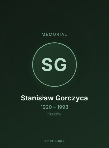 Memorial portrait of Stanisław Gorczyca