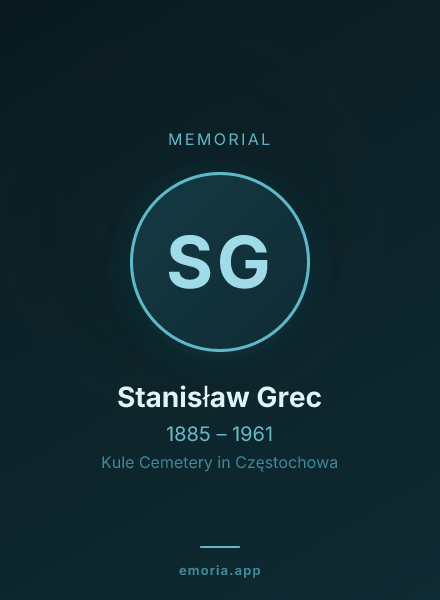Memorial portrait of Stanisław Grec
