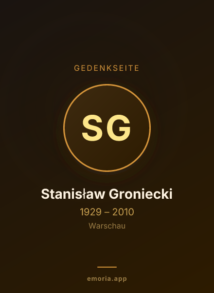 Gedenkportrait von Stanisław Groniecki