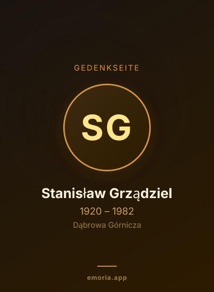 Gedenkportrait von Stanisław Grządziel