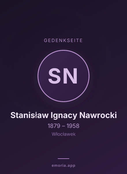 Gedenkportrait von Stanisław Ignacy Nawrocki