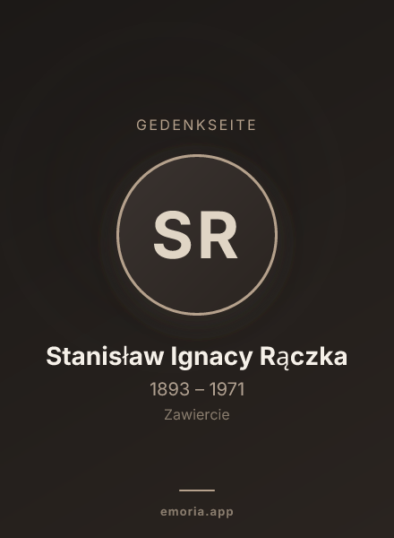 Gedenkportrait von Stanisław Ignacy Rączka