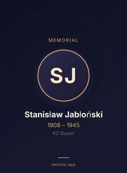 Memorial portrait of Stanisław Jabłoński