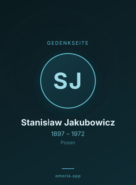 Gedenkportrait von Stanisław Jakubowicz
