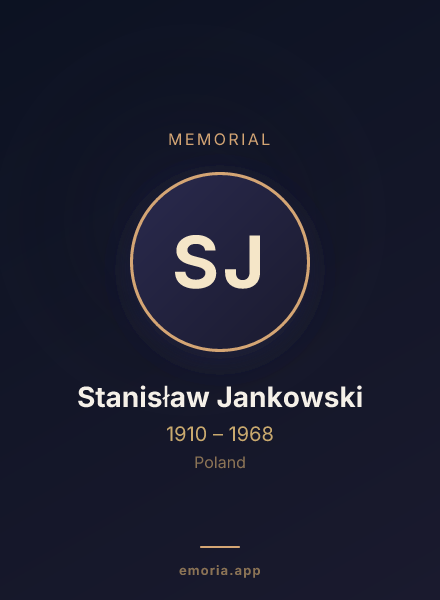 Memorial portrait of Stanisław Jankowski