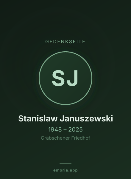 Gedenkportrait von Stanisław Januszewski