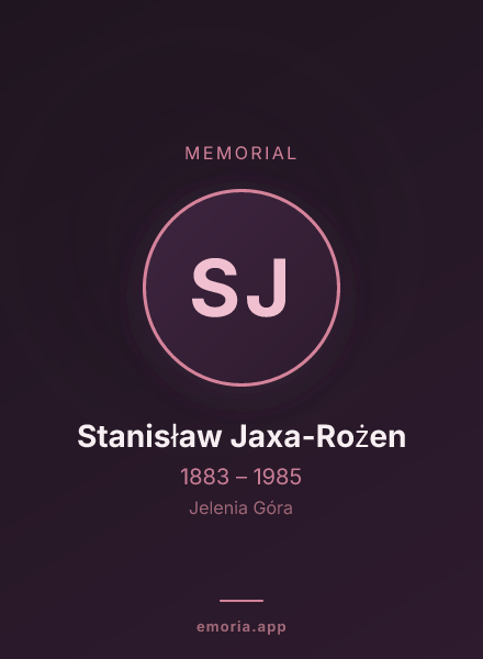 Memorial portrait of Stanisław Jaxa-Rożen