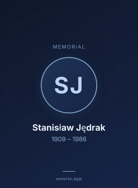 Memorial portrait of Stanisław Jędrak