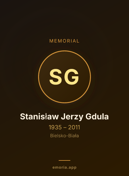 Memorial portrait of Stanisław Jerzy Gdula