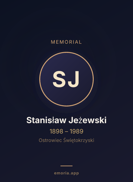Memorial portrait of Stanisław Jeżewski