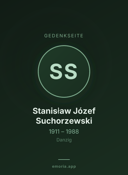 Gedenkportrait von Stanisław Józef Suchorzewski