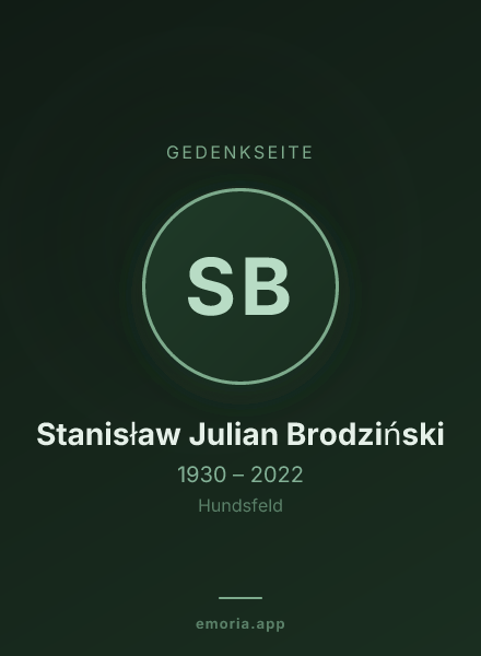 Gedenkportrait von Stanisław Julian Brodziński