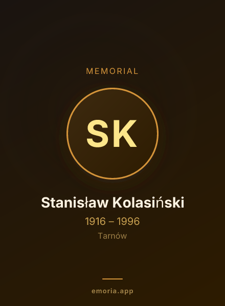 Memorial portrait of Stanisław Kolasiński