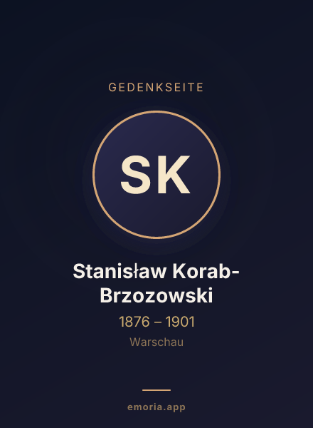 Gedenkportrait von Stanisław Korab-Brzozowski