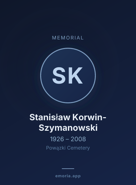 Memorial portrait of Stanisław Korwin-Szymanowski