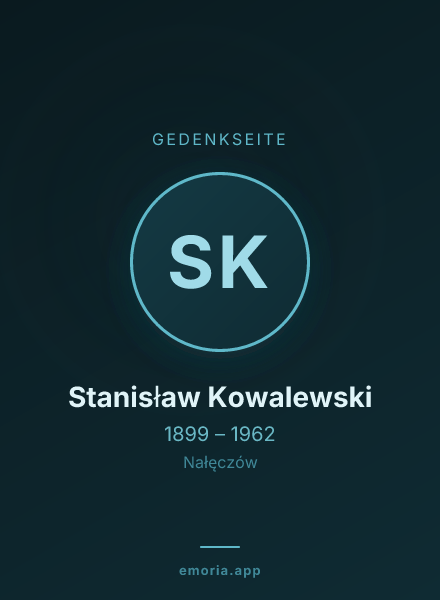 Gedenkportrait von Stanisław Kowalewski