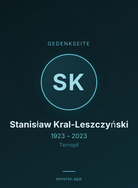 Gedenkportrait von Stanisław Kral-Leszczyński