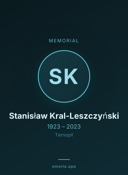 Memorial portrait of Stanisław Kral-Leszczyński