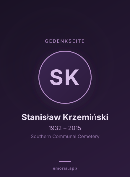 Gedenkportrait von Stanisław Krzemiński