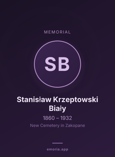 Memorial portrait of Stanisław Krzeptowski Biały