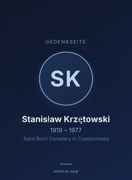 Gedenkportrait von Stanisław Krzętowski