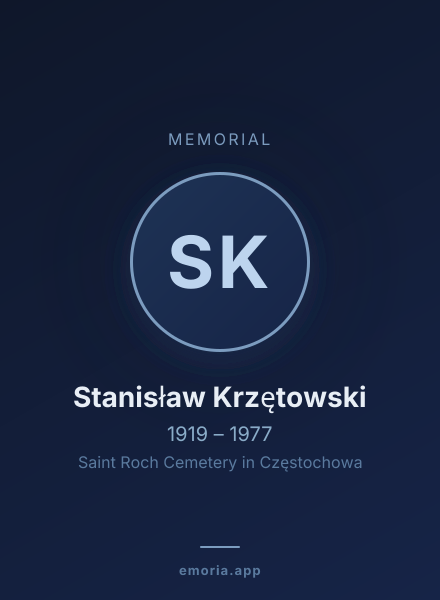 Memorial portrait of Stanisław Krzętowski