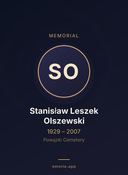Memorial portrait of Stanisław Leszek Olszewski