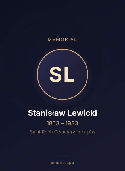 Memorial portrait of Stanisław Lewicki