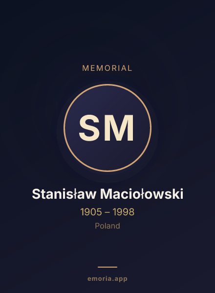 Memorial portrait of Stanisław Maciołowski